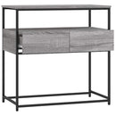 konsolbord 75x40x75 cm konstrueret træ grå sonoma-eg