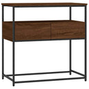 konsolbord 75x40x75 cm konstrueret træ brun egetræsfarve