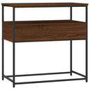 konsolbord 75x40x75 cm konstrueret træ brun egetræsfarve
