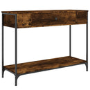 konsolbord 100x34,5x75 cm konstrueret træ røget egetræsfarve