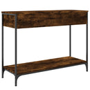 konsolbord 100x34,5x75 cm konstrueret træ røget egetræsfarve