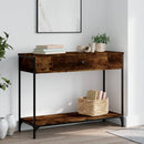konsolbord 100x34,5x75 cm konstrueret træ røget egetræsfarve