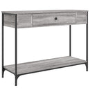 konsolbord 100x34,5x75 cm konstrueret træ grå sonoma-eg