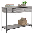 konsolbord 100x34,5x75 cm konstrueret træ grå sonoma-eg