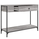 konsolbord 100x34,5x75 cm konstrueret træ grå sonoma-eg