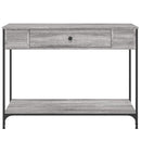 konsolbord 100x34,5x75 cm konstrueret træ grå sonoma-eg