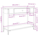 konsolbord 100x34,5x75 cm konstrueret træ grå sonoma-eg