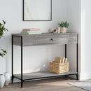 konsolbord 100x34,5x75 cm konstrueret træ grå sonoma-eg