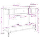 konsolbord 100x34,5x75 cm konstrueret træ brunt egetræ