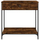 konsolbord 75x34,5x75 cm konstrueret træ røget egetræsfarve