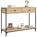 konsolbord 100x34,5x75 cm konstrueret træ sonoma-eg