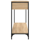 konsolbord 100x34,5x75 cm konstrueret træ sonoma-eg