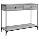 konsolbord 100x34,5x75 cm konstrueret træ grå sonoma-eg