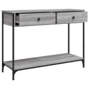 konsolbord 100x34,5x75 cm konstrueret træ grå sonoma-eg