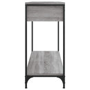 konsolbord 100x34,5x75 cm konstrueret træ grå sonoma-eg
