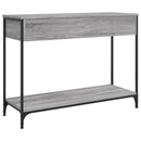 konsolbord 100x34,5x75 cm konstrueret træ grå sonoma-eg