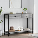 konsolbord 100x34,5x75 cm konstrueret træ grå sonoma-eg