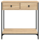 konsolbord 75x34,5x75 cm konstrueret træ sonoma-eg