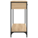 konsolbord 75x34,5x75 cm konstrueret træ sonoma-eg