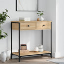 konsolbord 75x34,5x75 cm konstrueret træ sonoma-eg