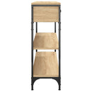 konsolbord 100x25x75 cm konstrueret træ sonoma-eg