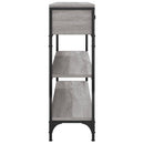 konsolbord 100x25x75 cm konstrueret træ grå sonoma-eg