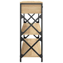 konsolbord 100x28x75 cm konstrueret træ sonoma-eg
