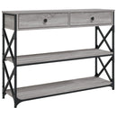 konsolbord 100x28x75 cm konstrueret træ grå sonoma-eg