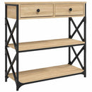 konsolbord 75x28x75 cm konstrueret træ sonoma-eg