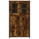 skab 62x32x106,5 cm konstrueret træ røget egetræsfarve