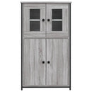 skab 62x32x106,5 cm konstrueret træ grå sonoma-eg