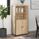 højskab 62x36x121,5 cm konstrueret træ sonoma-eg