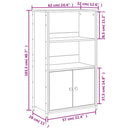 skab 62x32x103,5 cm konstrueret træ