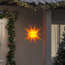 juledekoration med LED-lys foldbar 43 cm gul