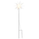 juledekoration med LED-lys og jordspyd foldbar 57 cm hvid