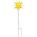 juledekoration med LED-lys og jordspyd foldbar 57 cm gul