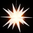 juledekoration med LED-lys foldbar 100 cm hvid