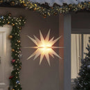juledekoration med LED-lys foldbar 100 cm hvid