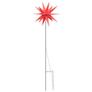 juledekoration med LED-lys og jordspyd 3 stk. 35 cm foldbar rød