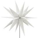 juledekoration m. LED-lys og jordspyd 3 stk. 35 cm foldbar hvid