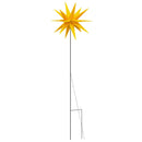 juledekoration med LED-lys og jordspyd 3 stk. 35 cm foldbar gul