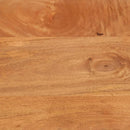 sofabord 80x50x40 cm massivt mangotræ brun og sort
