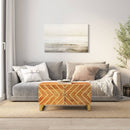 sofabord 80x50x40 cm massivt mangotræ brun og sort