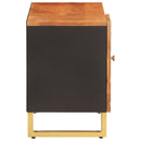 tv-bord 80x31,5x46 cm massivt mangotræ brun og sort