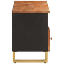 tv-bord 100x33,5x46 cm massivt mangotræ brun og sort
