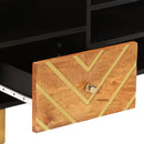 tv-bord 100x33,5x46 cm massivt mangotræ brun og sort