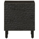 sengeborde 2 stk. 40x33x46 cm massivt mangotræ sort