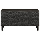 sofabord 80x50x40 cm massivt mangotræ sort