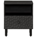 sengeborde 2 stk. 40x33x46 cm massivt mangotræ sort
