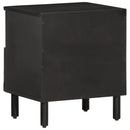 sengeborde 2 stk. 40x33x46 cm massivt mangotræ sort